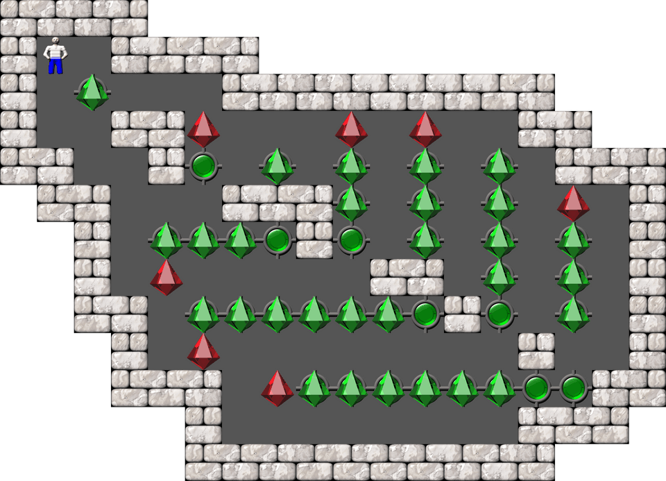 Sokoban Laizhufu and LZY Arranged level 57